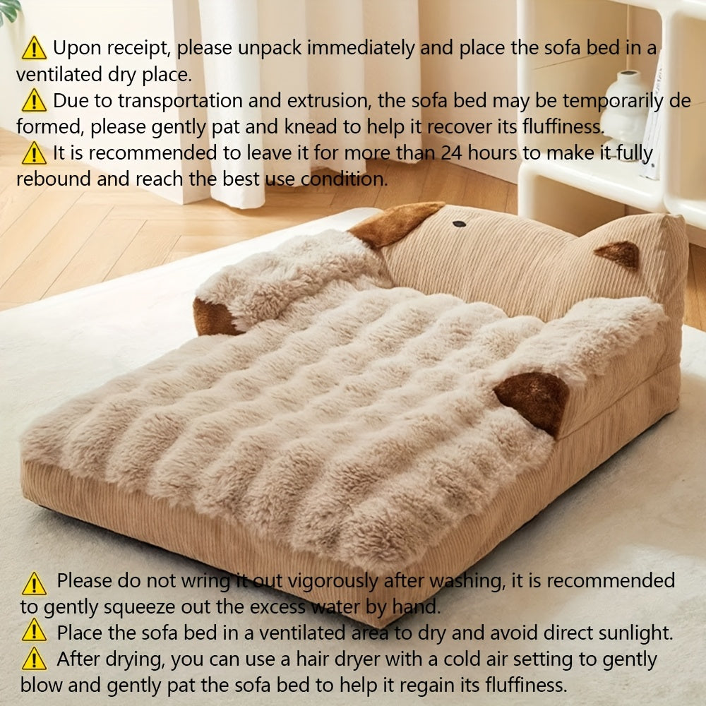 Soft Indoor Pet Couch for Dogs and Cats-4