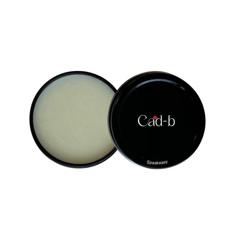 Speakeasy solid cologne tin with a vegan balm formula for men