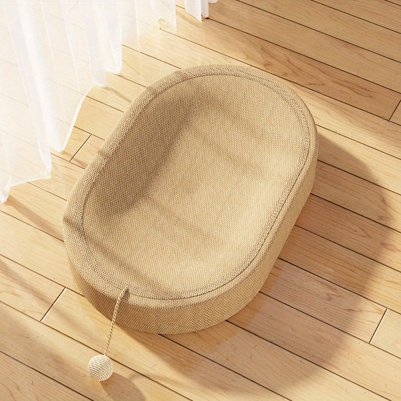 Ivory Cat Scratching Board And Bed Combo-3