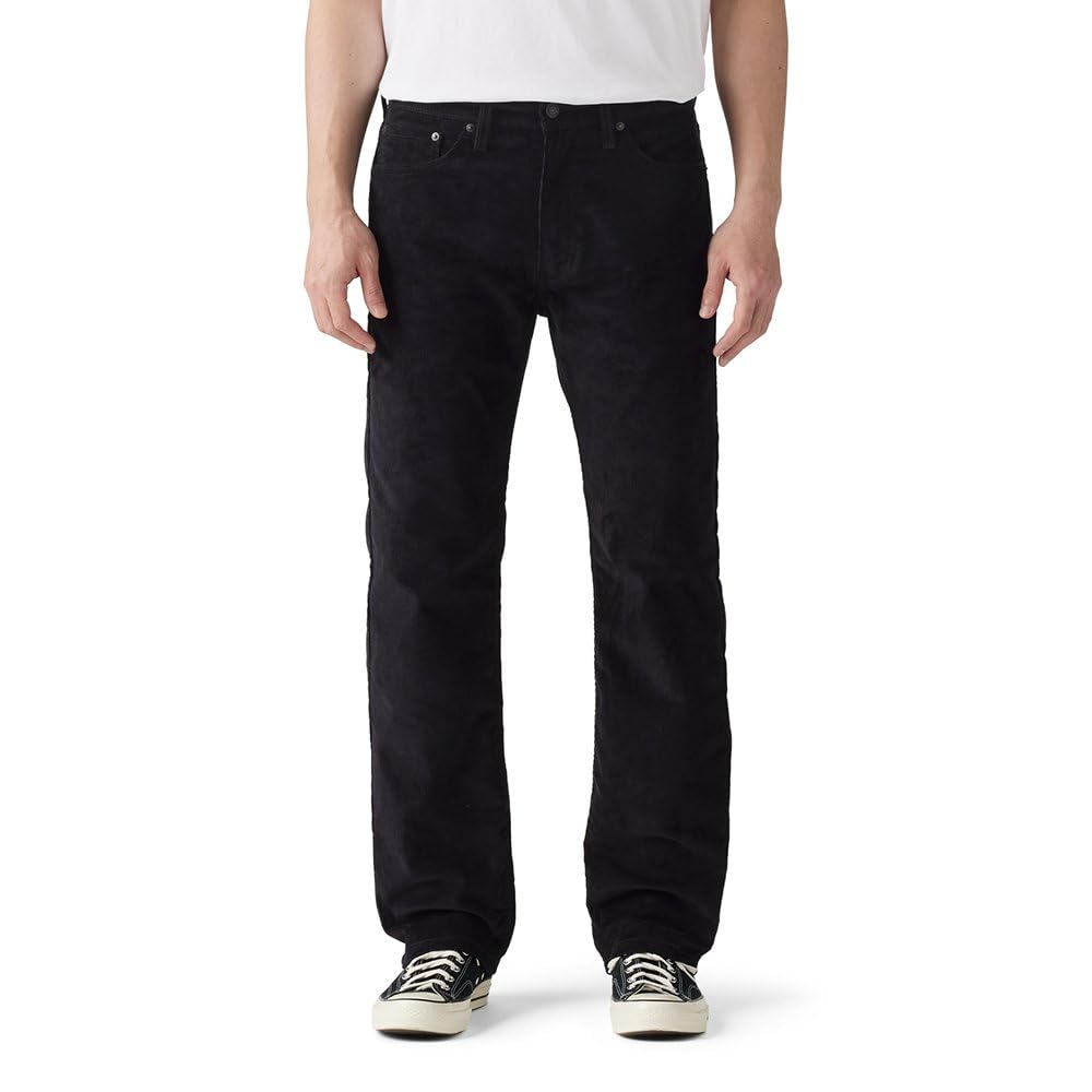 Back view of men's 505 regular fit jeans showing rear pockets and straight leg cut
