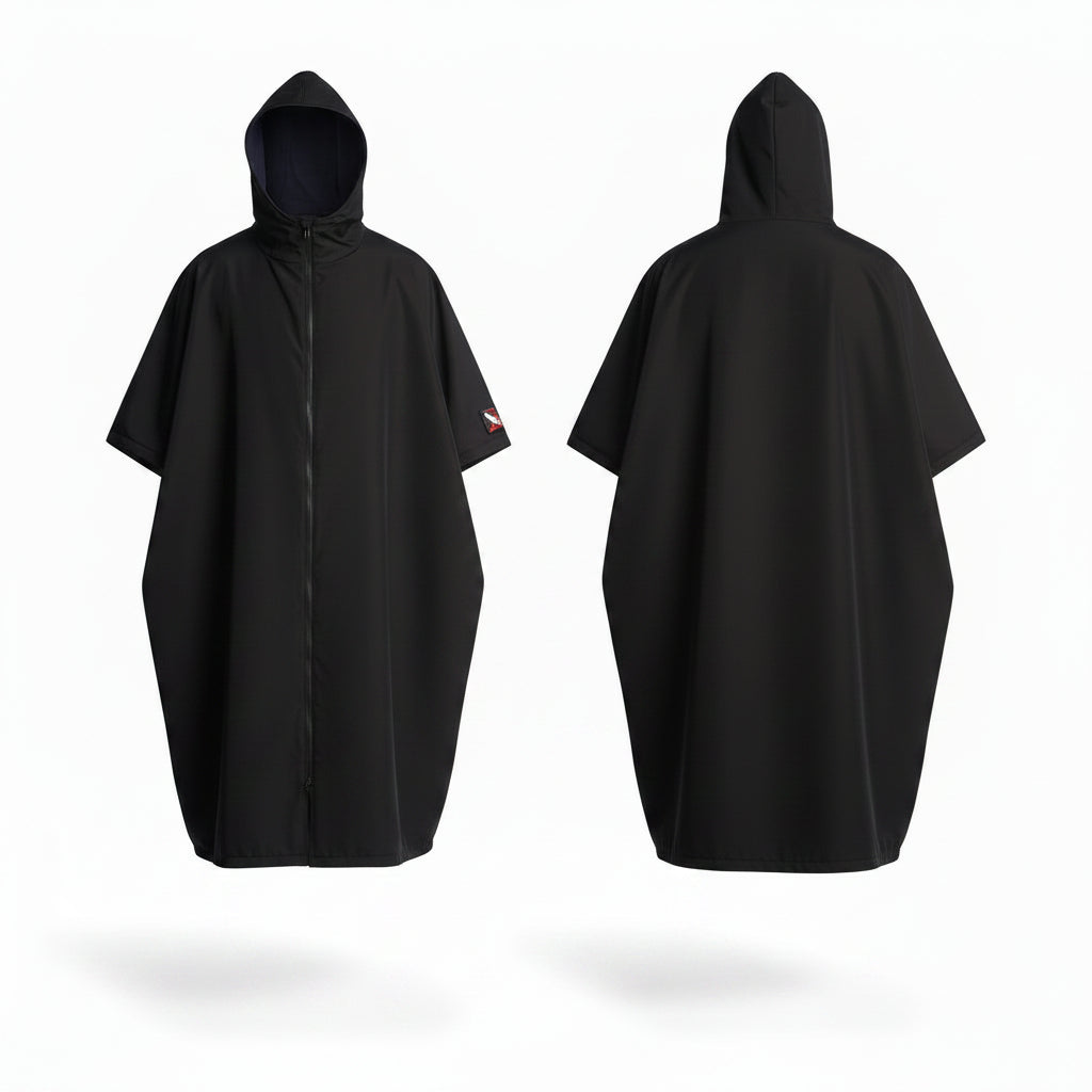 Quick Dry Hooded Surf Poncho Towel Robe-0