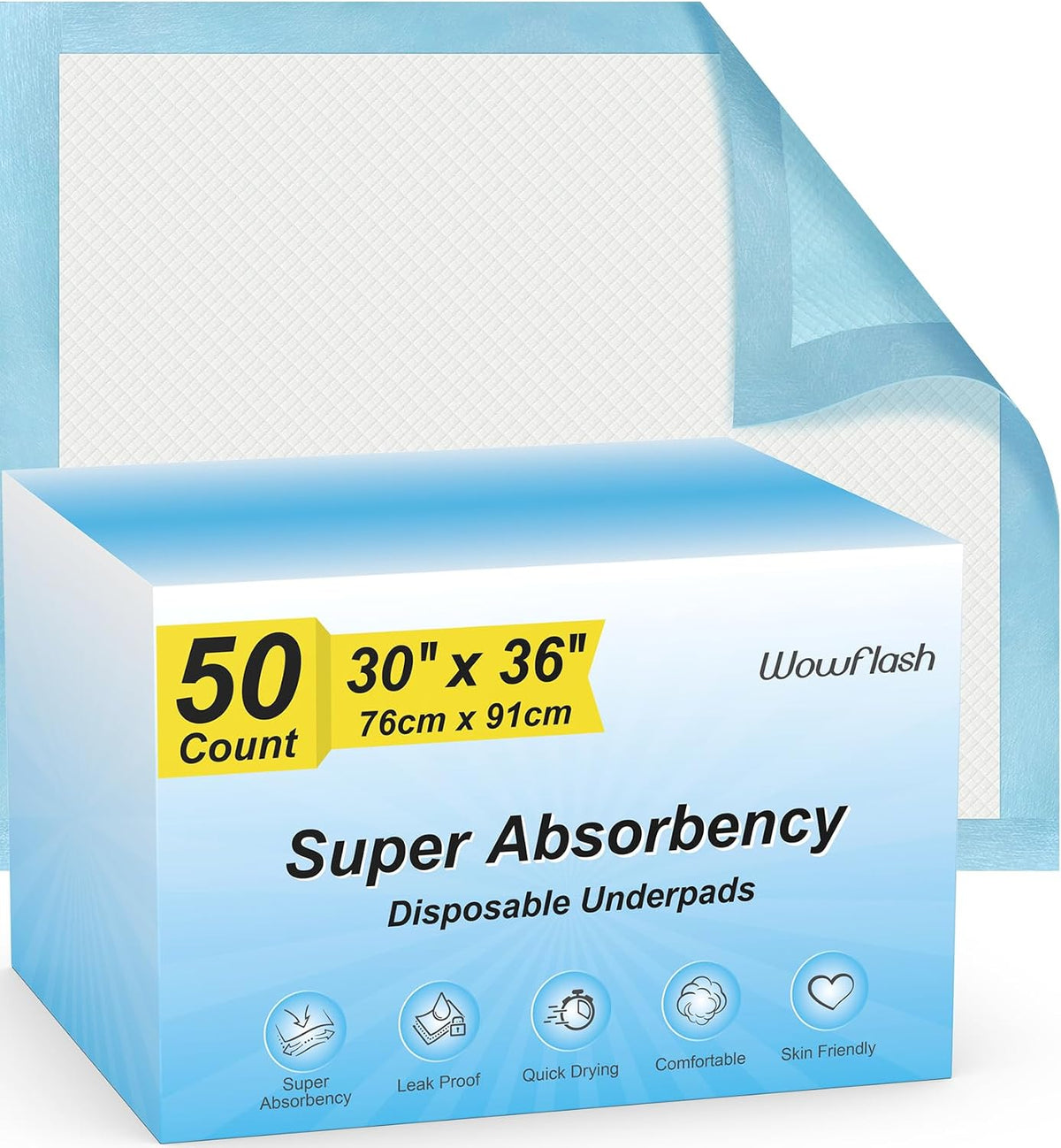 50 Count 30” x 36” Super Absorbency Disposable Underpads - Jansha Store