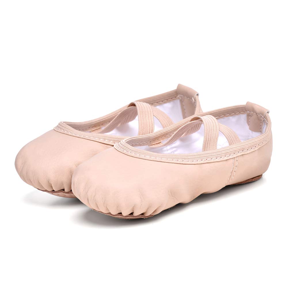 Stelle Ballet Shoes for Girls Toddler Soft Leather Split Sole Jansha Store