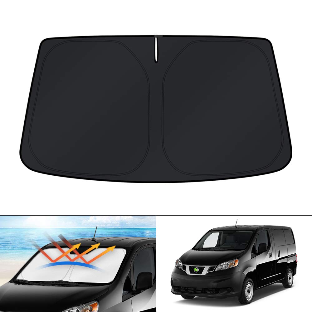 KUST Windshield Sun Shade for 2017-2026 Tesla Model Y/Model 3 Sunshade Accessories (Fit 2025-2026 Model Y Juniper / 2024 Model 3 Highland) Upgraded Foldable Sunshade, Blocks UV Rays Keep Car Cool Jansha Store
