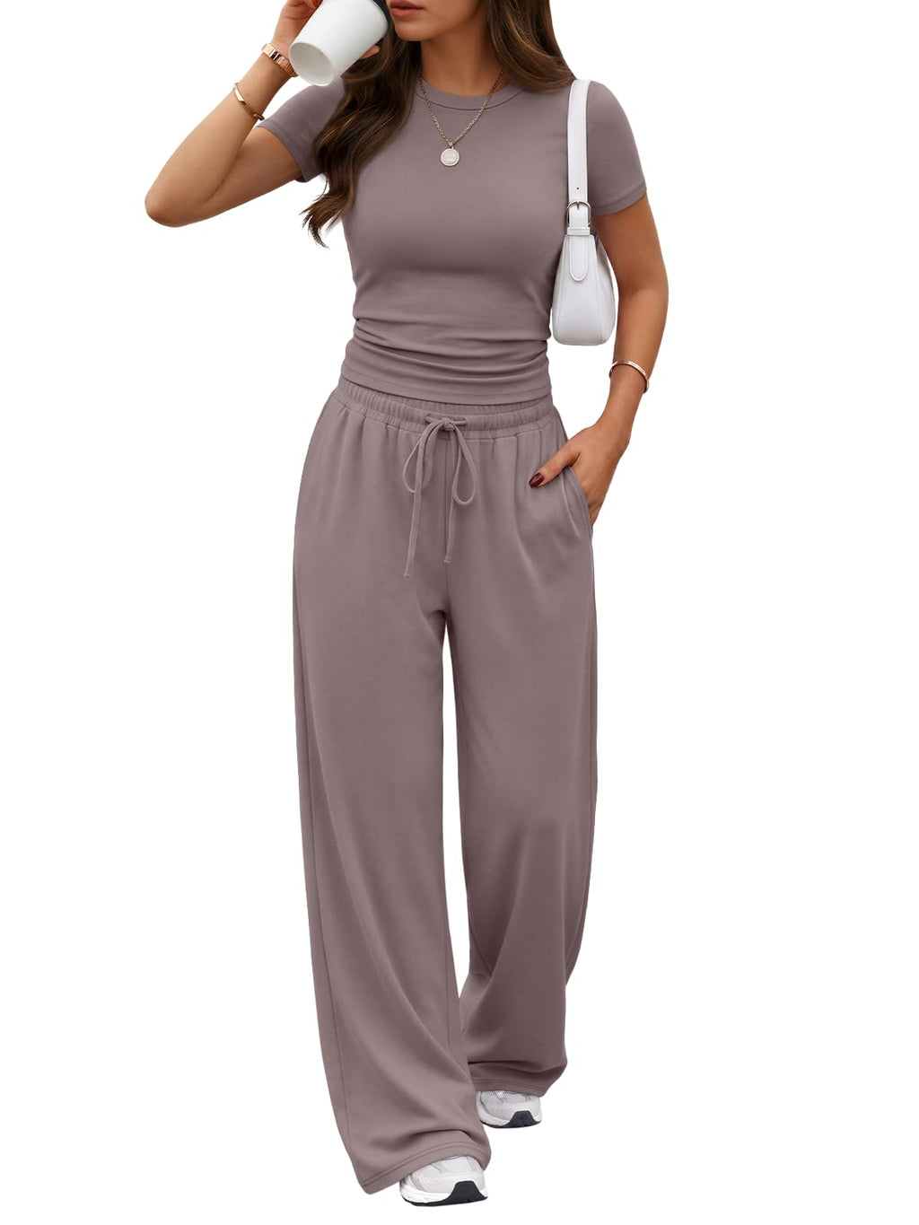 Trendy Queen Women's 2 Piece Matching Summer Lounge Set with Pockets Jansha Store