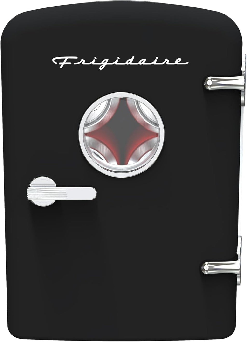 Frigidaire Retro 9-Can Mini Personal Fridge Portable Cooler, 11.8" D x 7.1" W x 10.1" H, Black Jansha Store