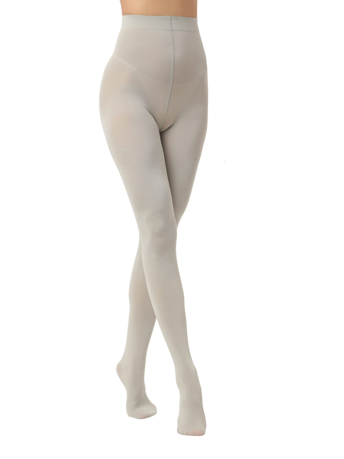 Detail of the toe and heel of soft black opaque tights