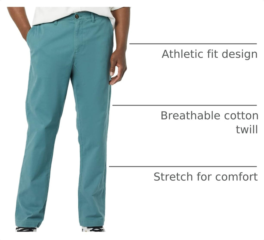 Amazon Essentials Men's Skinny-fit Stretch Chino Khaki Pant, Casual Business Wear Jansha Store