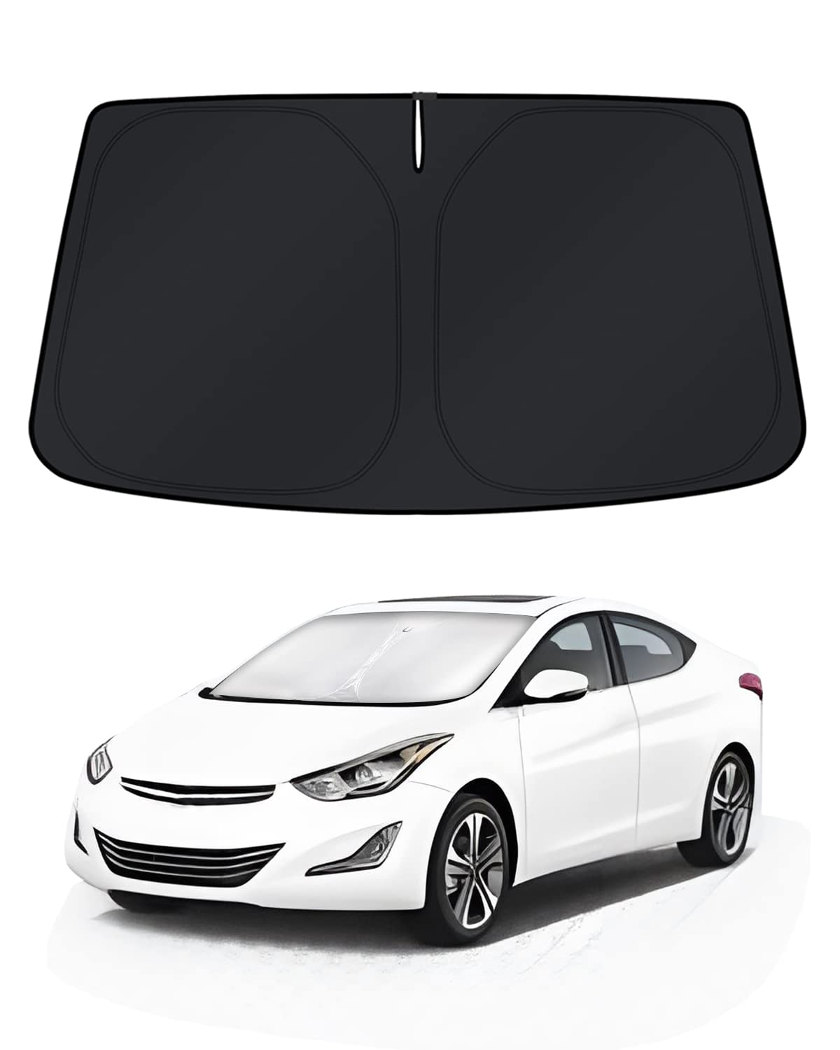 KUST Windshield Sun Shade for 2017-2026 Tesla Model Y/Model 3 Sunshade Accessories (Fit 2025-2026 Model Y Juniper / 2024 Model 3 Highland) Upgraded Foldable Sunshade, Blocks UV Rays Keep Car Cool Jansha Store