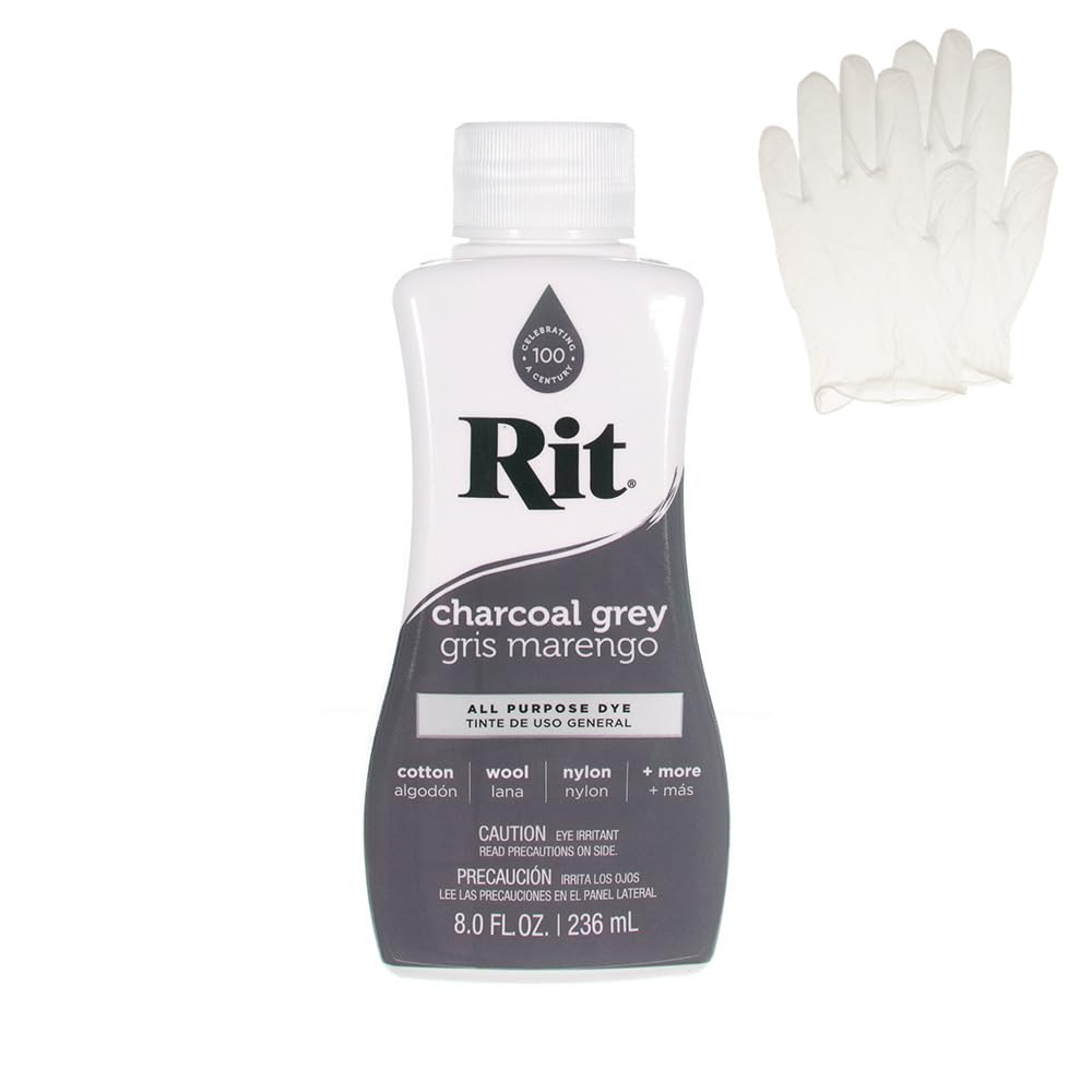 Rit Dye – Liquid Fabric Dye for Crafting, Clothing, and Décor – 8 oz. Bottle – Cherry Red (Gloves Included) Jansha Store