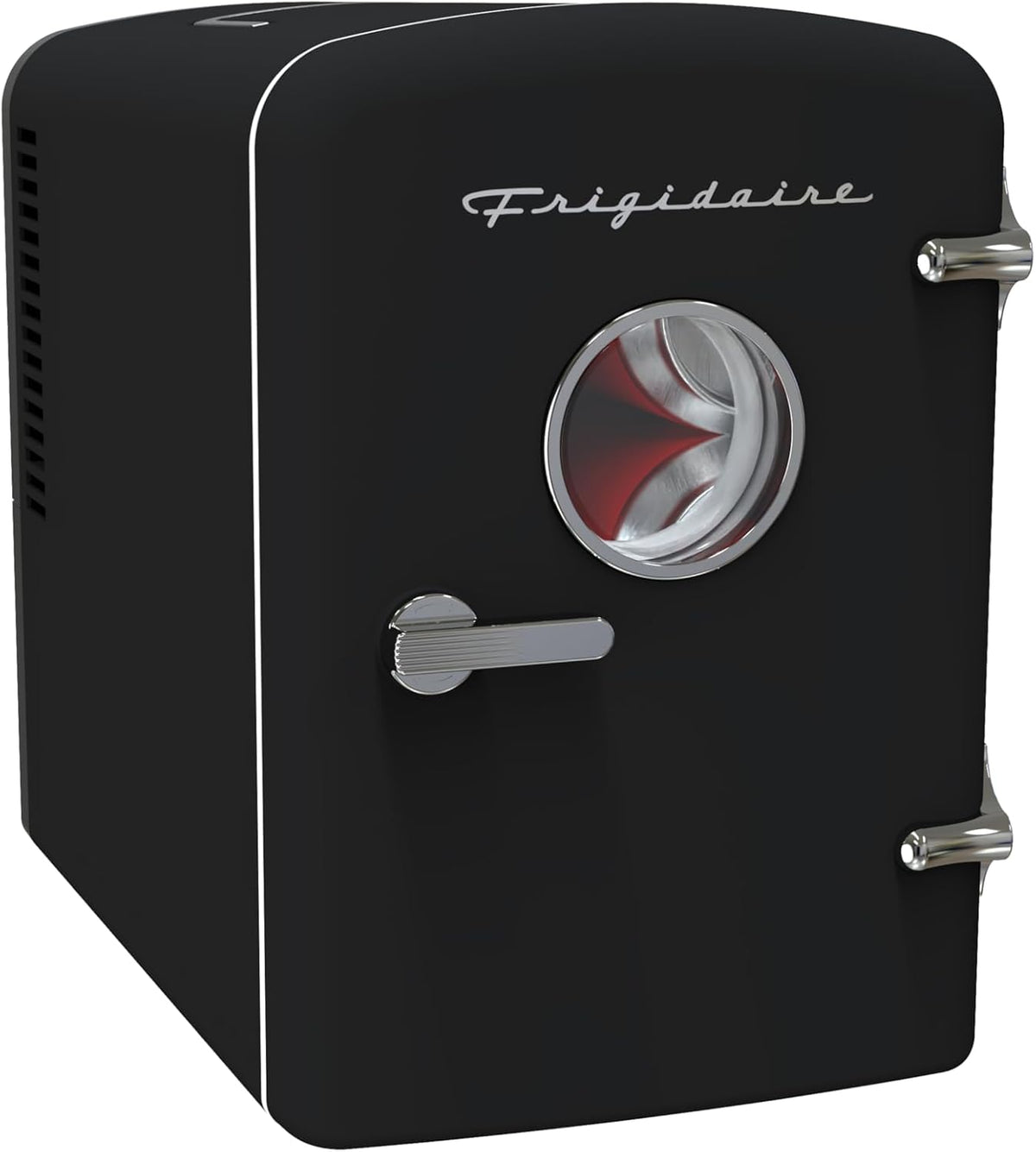 Frigidaire Retro 9-Can Mini Personal Fridge Portable Cooler, 11.8" D x 7.1" W x 10.1" H, Black Jansha Store