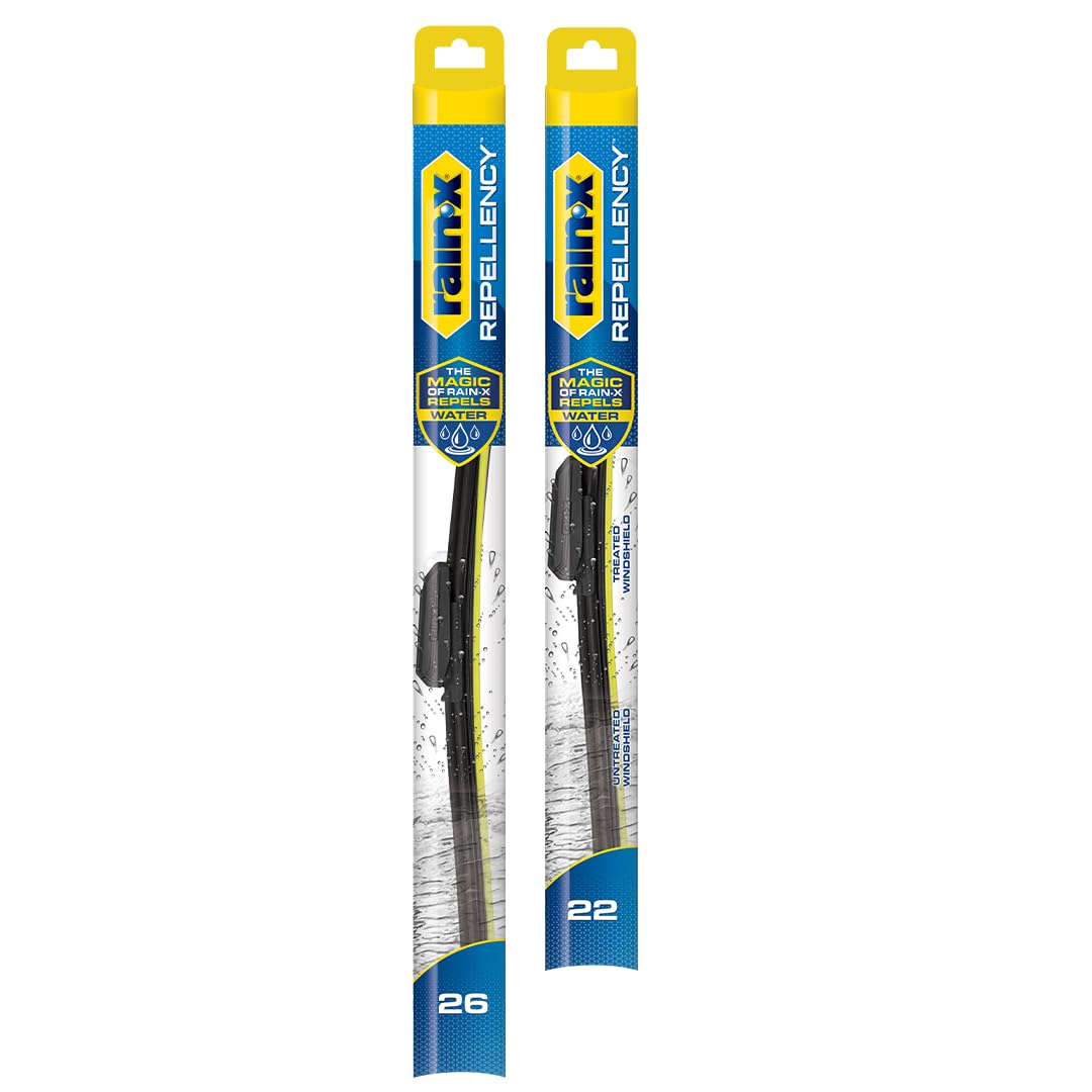 Rain-X 810363 Repellency Water Repellent Wiper Blades, 22" Windshield Wipers (Pack of 2), All Weather Streak-Free for Enhanced Visibility w/Water Repellency Formula [Amazon Exclusive] Jansha Store