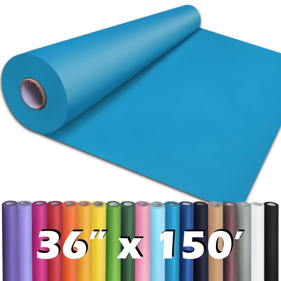 PerkHomy Brown Kraft Paper Roll 17.5" x 1,200" (100') for Gift Wrapping Bulletin Board Craft Art Bouquet Flower Packing Valentines Easel Moving Shipping Floor Poster Covering Table 70GSM 50LB Jansha Store