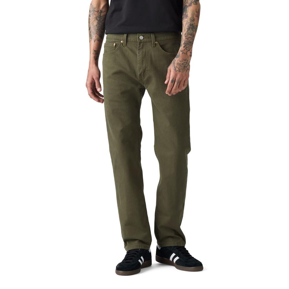 Men's 505 jeans front rise and fly stitching detail