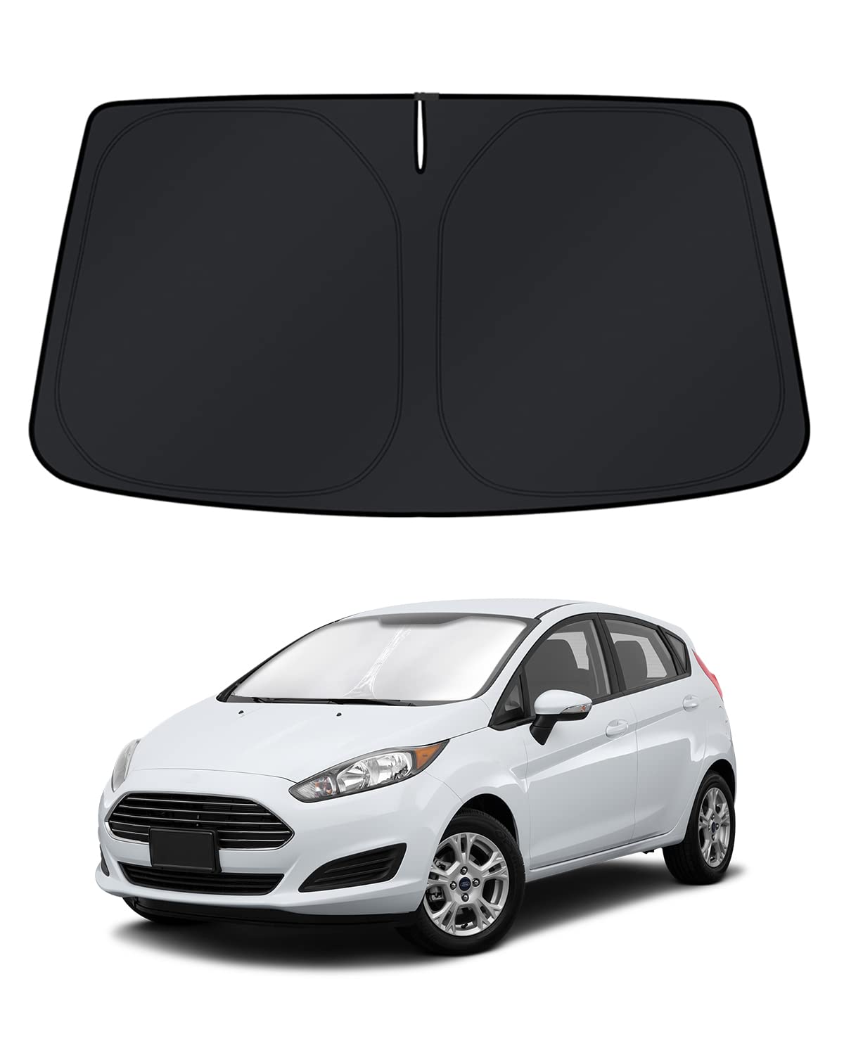 KUST Windshield Sun Shade for 2017-2026 Tesla Model Y/Model 3 Sunshade Accessories (Fit 2025-2026 Model Y Juniper / 2024 Model 3 Highland) Upgraded Foldable Sunshade, Blocks UV Rays Keep Car Cool Jansha Store