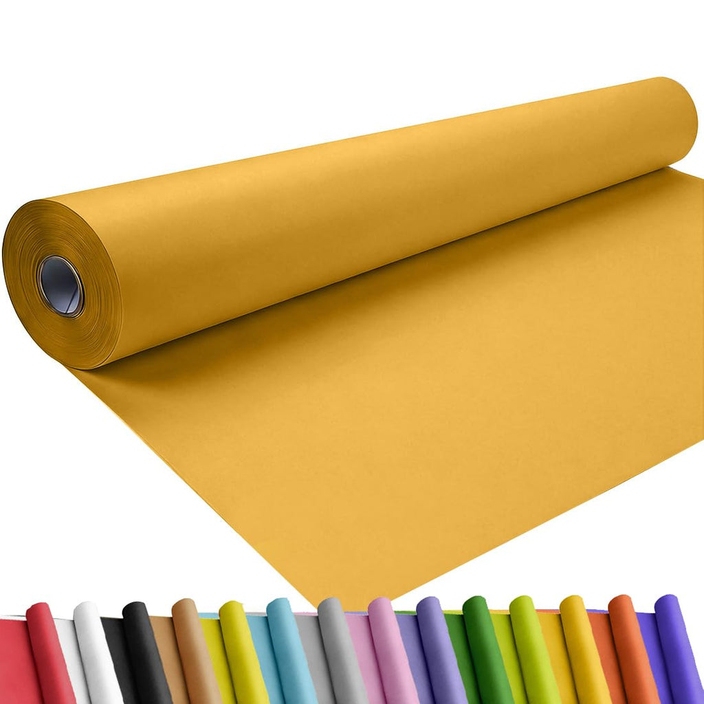 SMART&CASUAL 36" x 1,500" (125') Brown Kraft Craft Paper Roll for Gift Wrapping Bulletin Board Bouquet Flower Art Packing Parcel Table Covering 70GSM 50LB (Brown, 36" x 125') Jansha Store