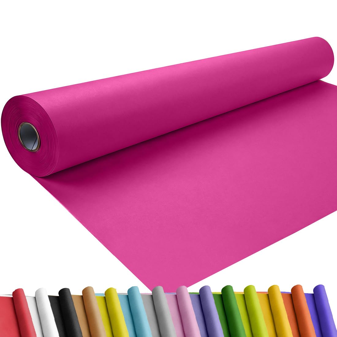 SMART&CASUAL 36" x 1,500" (125') Brown Kraft Craft Paper Roll for Gift Wrapping Bulletin Board Bouquet Flower Art Packing Parcel Table Covering 70GSM 50LB (Brown, 36" x 125') Jansha Store
