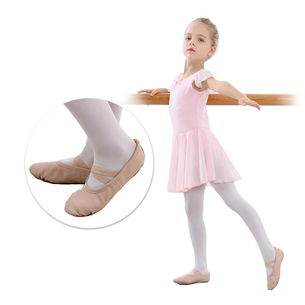 Stelle Ballet Shoes for Girls Toddler Soft Leather Split Sole Jansha Store