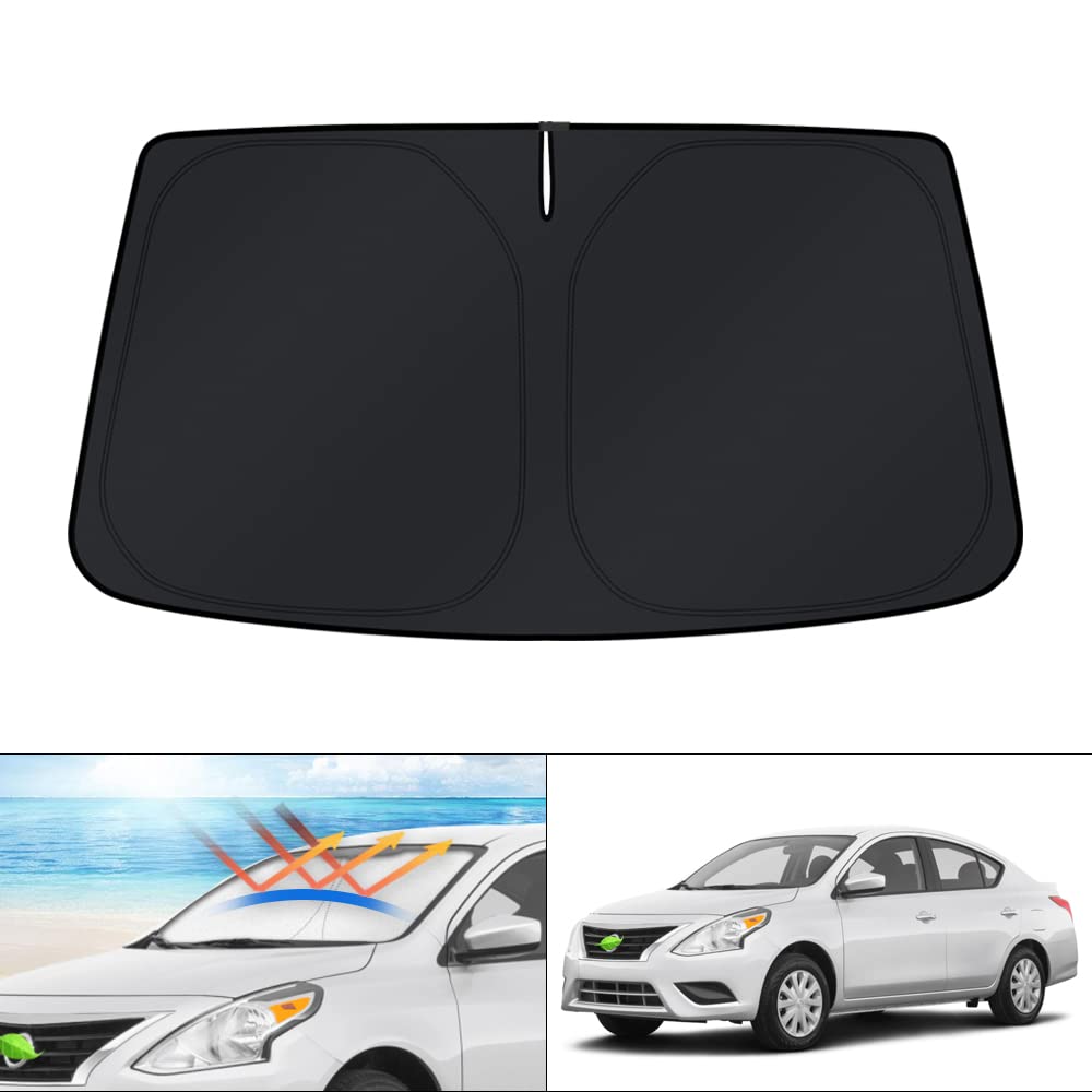 KUST Windshield Sun Shade for 2017-2026 Tesla Model Y/Model 3 Sunshade Accessories (Fit 2025-2026 Model Y Juniper / 2024 Model 3 Highland) Upgraded Foldable Sunshade, Blocks UV Rays Keep Car Cool Jansha Store