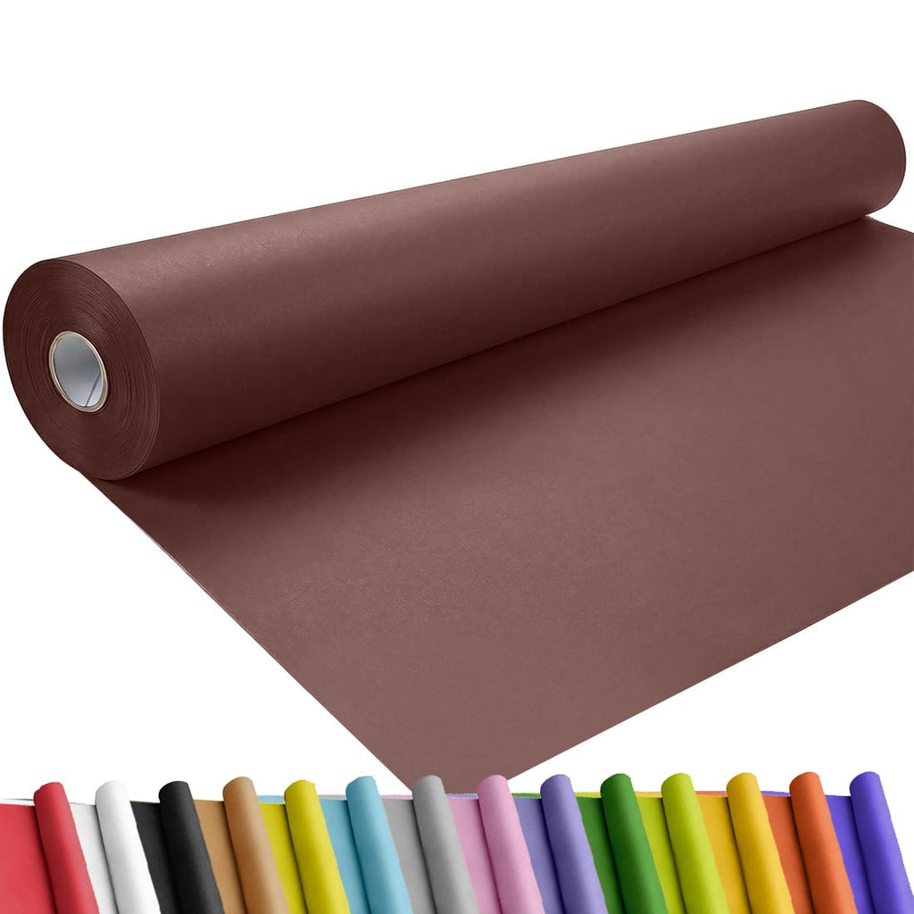SMART&CASUAL 36" x 1,500" (125') Brown Kraft Craft Paper Roll for Gift Wrapping Bulletin Board Bouquet Flower Art Packing Parcel Table Covering 70GSM 50LB (Brown, 36" x 125') Jansha Store