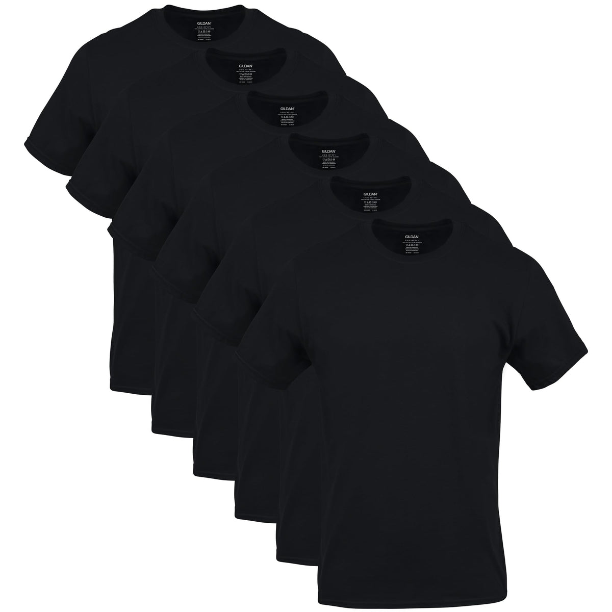 Men's crew neck T-shirt in teal cotton, flat lay showing ribbed collar