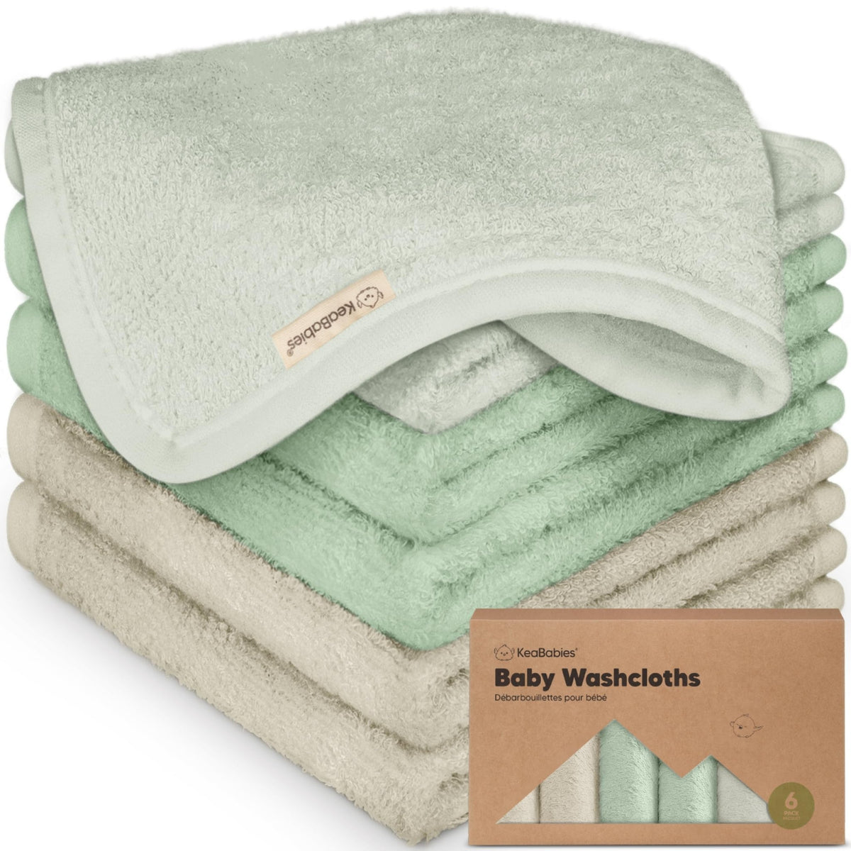 6-Pack Baby Washcloths, Soft Absorbent Washcloths for Face, Body (Rosy) - Jansha Store