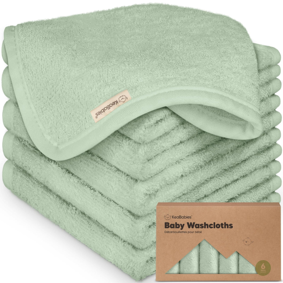 6-Pack Baby Washcloths, Soft Absorbent Washcloths for Face, Body (Rosy) - Jansha Store