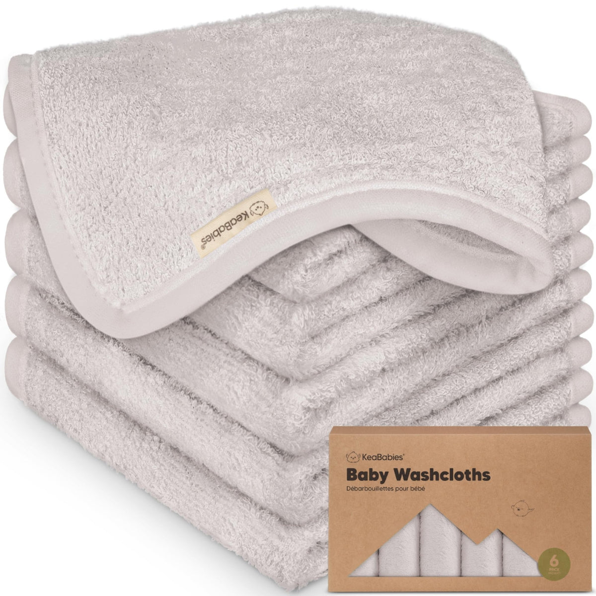 6-Pack Baby Washcloths, Soft Absorbent Washcloths for Face, Body (Rosy) - Jansha Store