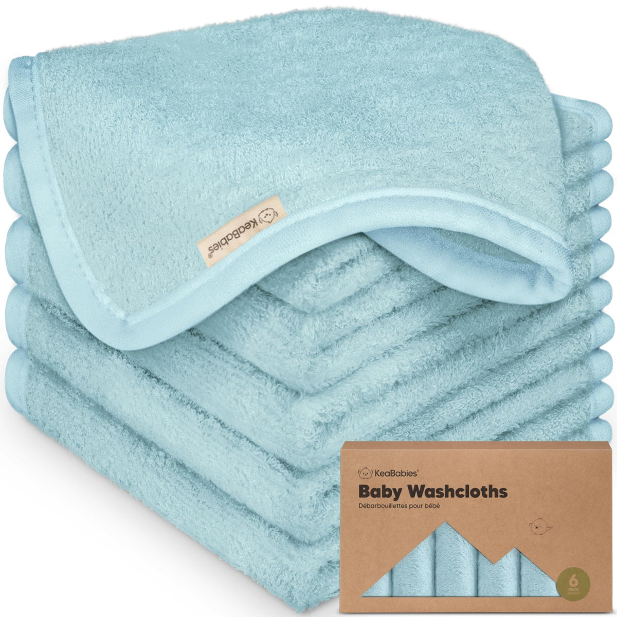 6-Pack Baby Washcloths, Soft Absorbent Washcloths for Face, Body (Rosy) - Jansha Store