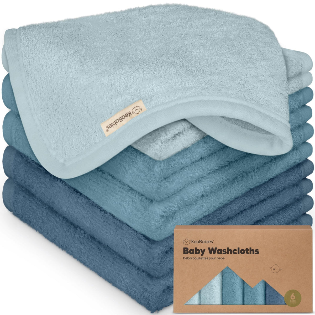 6-Pack Baby Washcloths, Soft Absorbent Washcloths for Face, Body (Rosy) - Jansha Store
