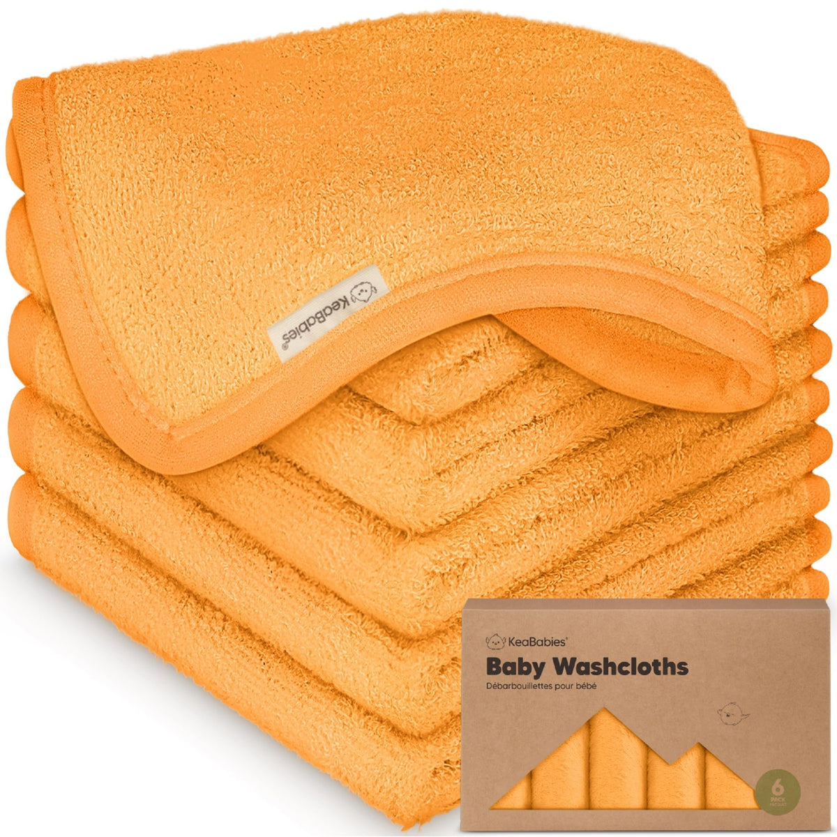 6-Pack Baby Washcloths, Soft Absorbent Washcloths for Face, Body (Rosy) - Jansha Store