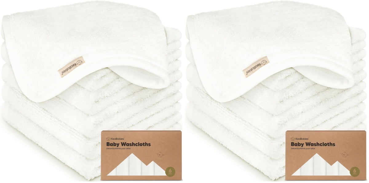 6-Pack Baby Washcloths, Soft Absorbent Washcloths for Face, Body (Rosy) - Jansha Store
