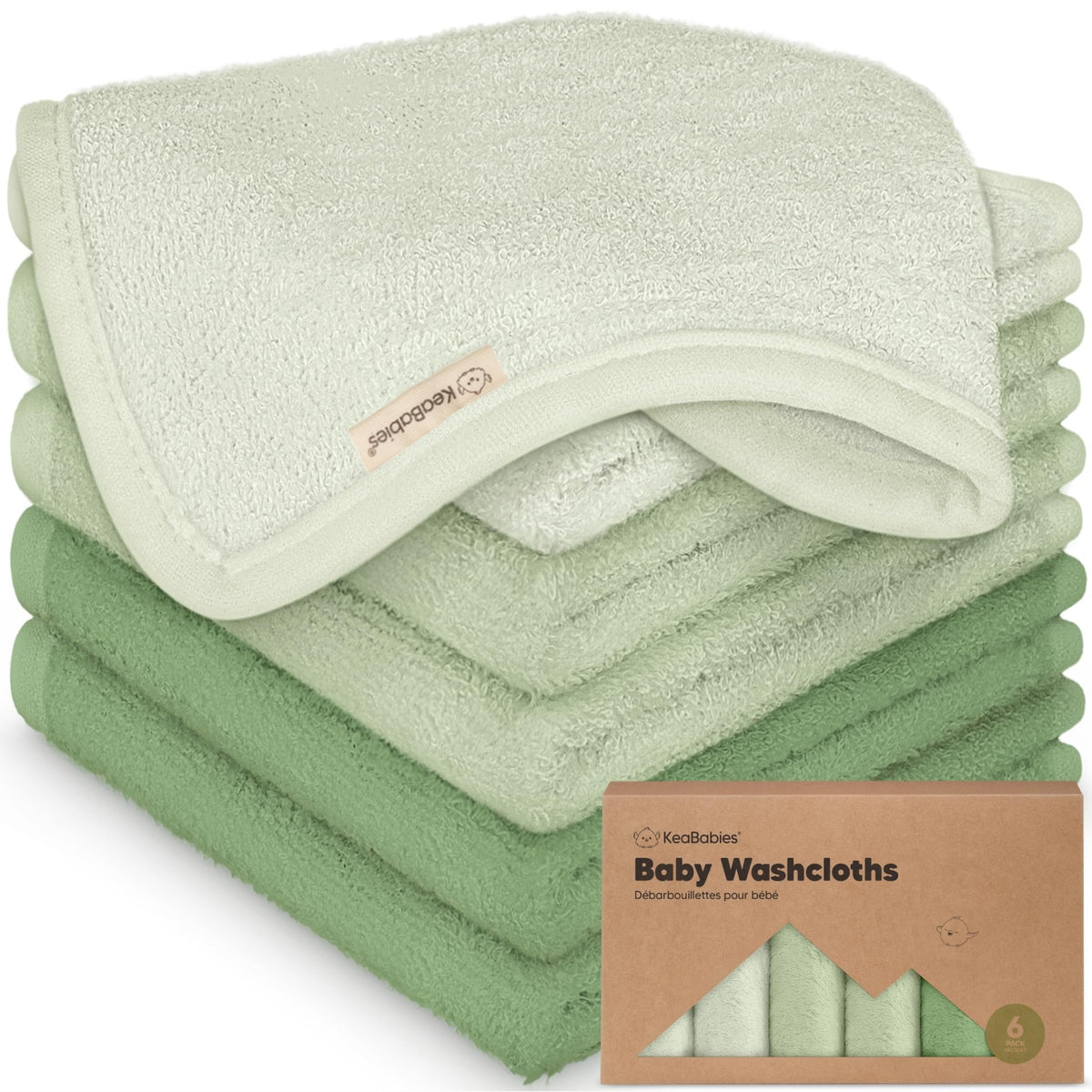 6-Pack Baby Washcloths, Soft Absorbent Washcloths for Face, Body (Rosy) - Jansha Store
