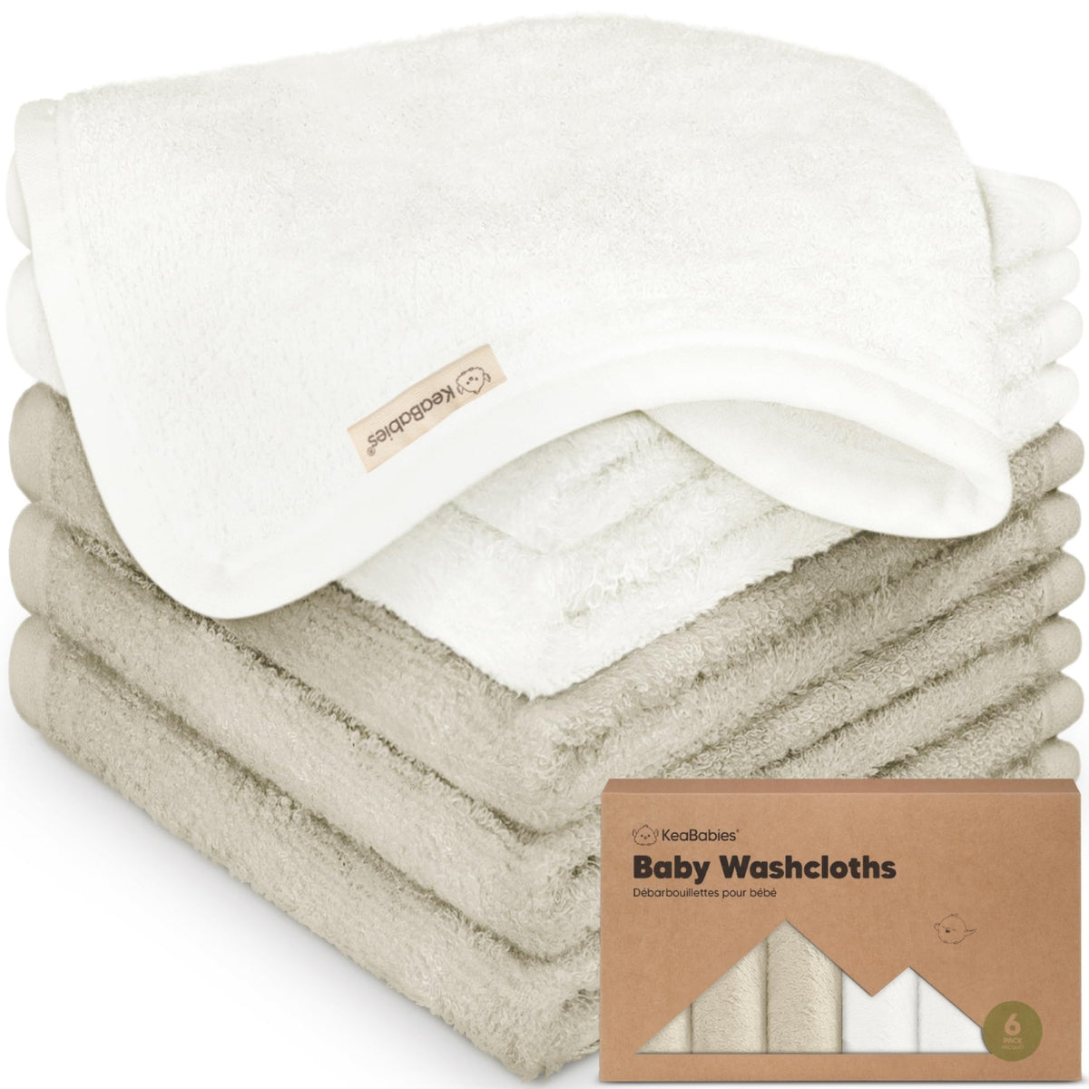 6-Pack Baby Washcloths, Soft Absorbent Washcloths for Face, Body (Rosy) - Jansha Store