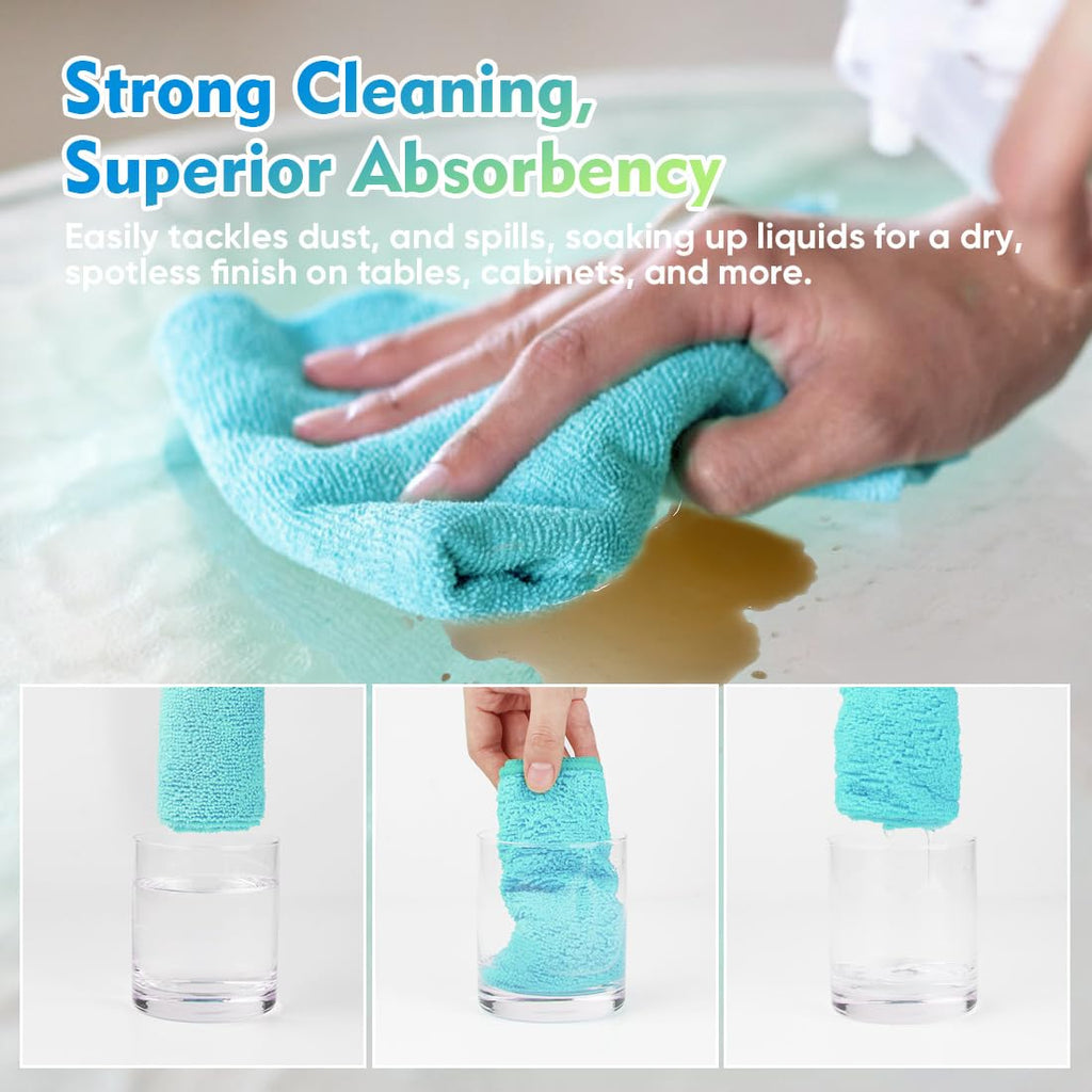 HOMEXCEL Microfiber Cleaning Cloth 12 Pack, 12.5 x 12.5 inch Microfiber Towels for Cars, Ultra Absorbent Washing Cloth, Lint Free Streak Free Cleaning Rags for Car, Kitchen, and Window (Grey) Jansha Store