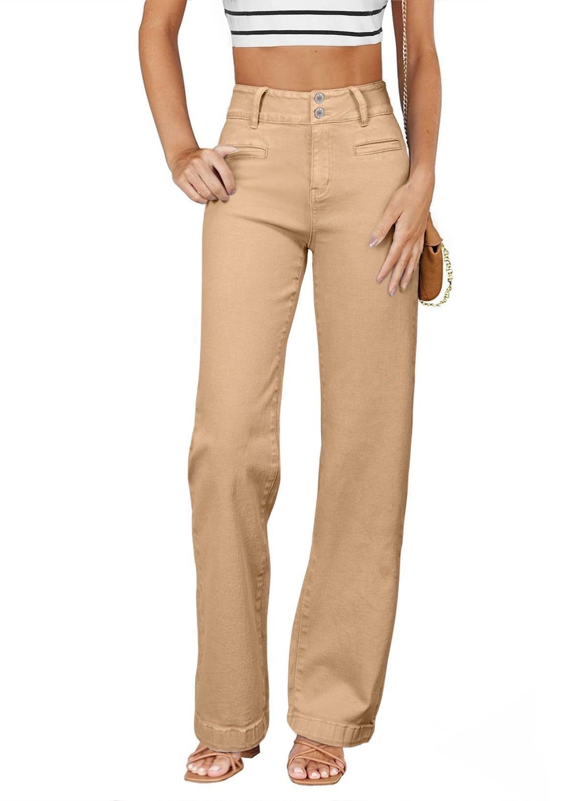Sidefeel Jeans for Women High Waisted Straight Leg Denim Pants Jansha Store