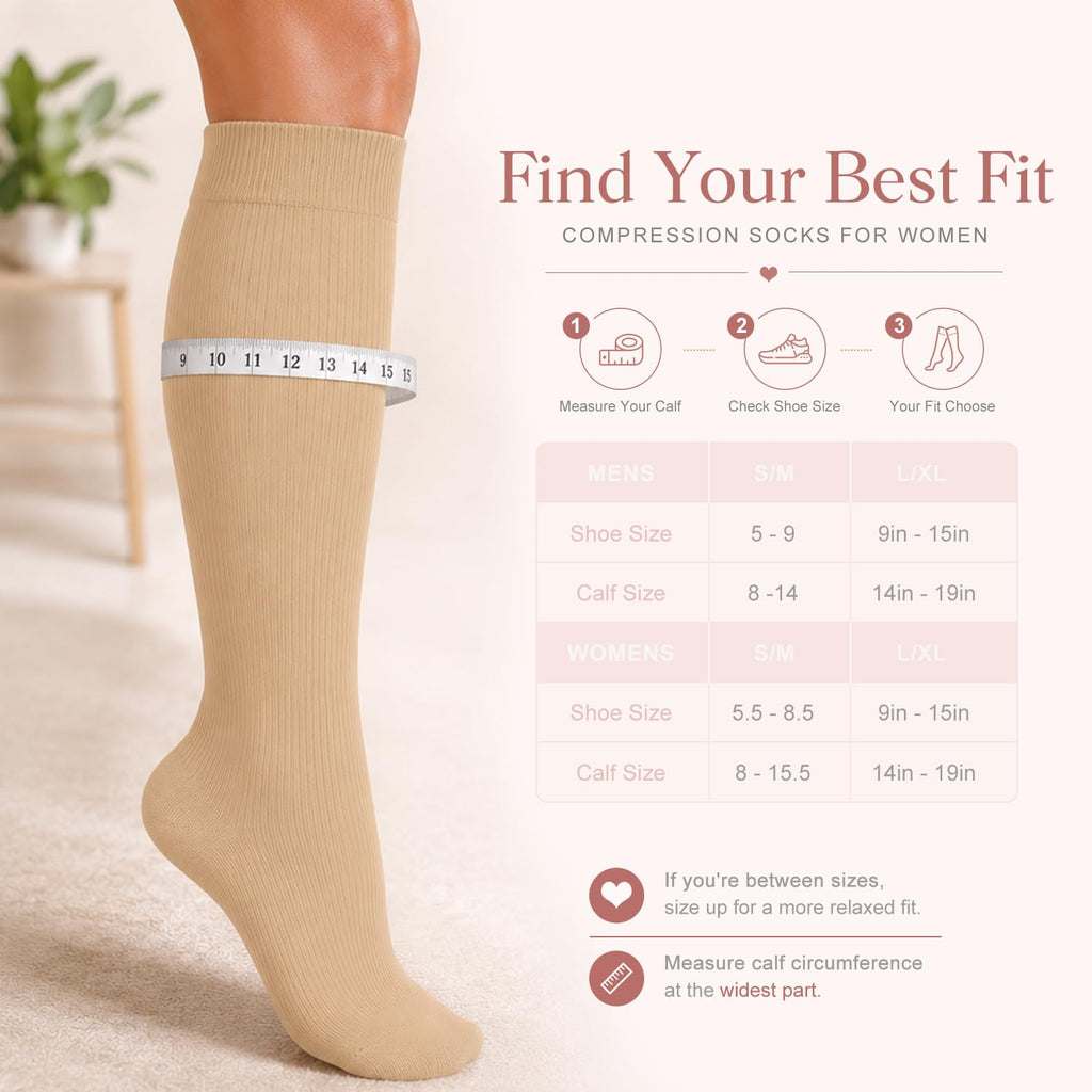 Laite Hebe 4 Pairs-Compression Socks for Women&Men Circulation-Best Support for Nurses,Running,Athletic Jansha Store