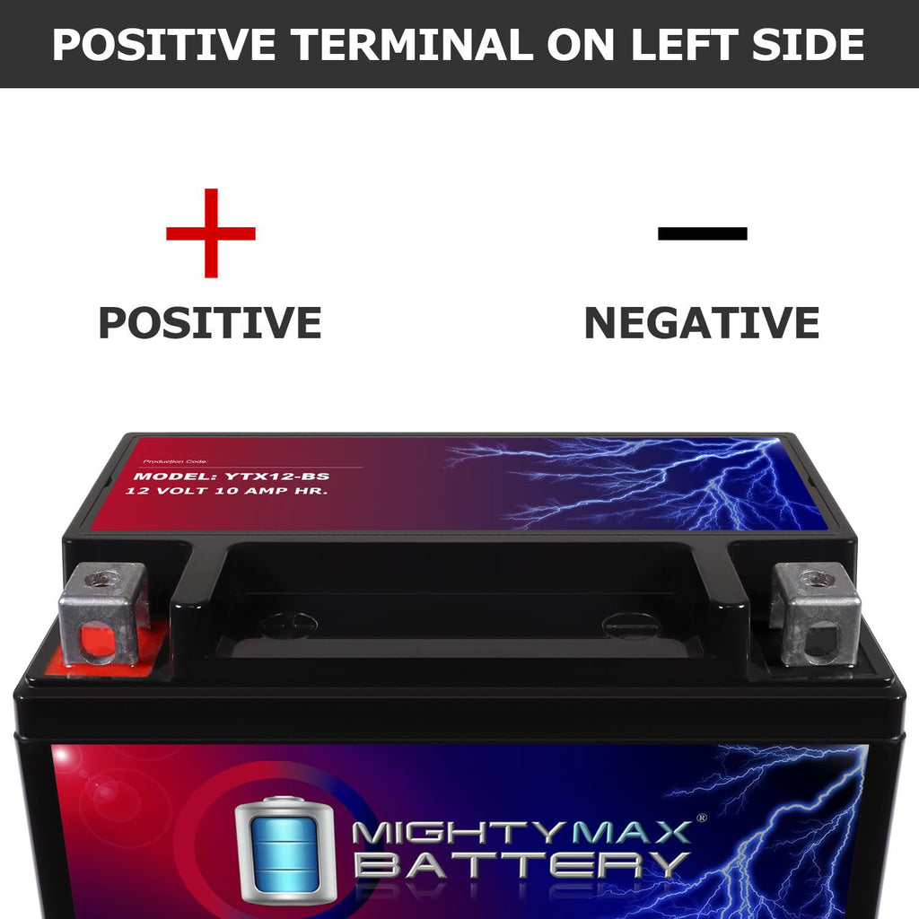 Mighty Max Battery YTX14-BS - 12 Volt 12 AH, 200 CCA, Rechargeable Maintenance Free SLA AGM Motorcycle Battery Jansha Store