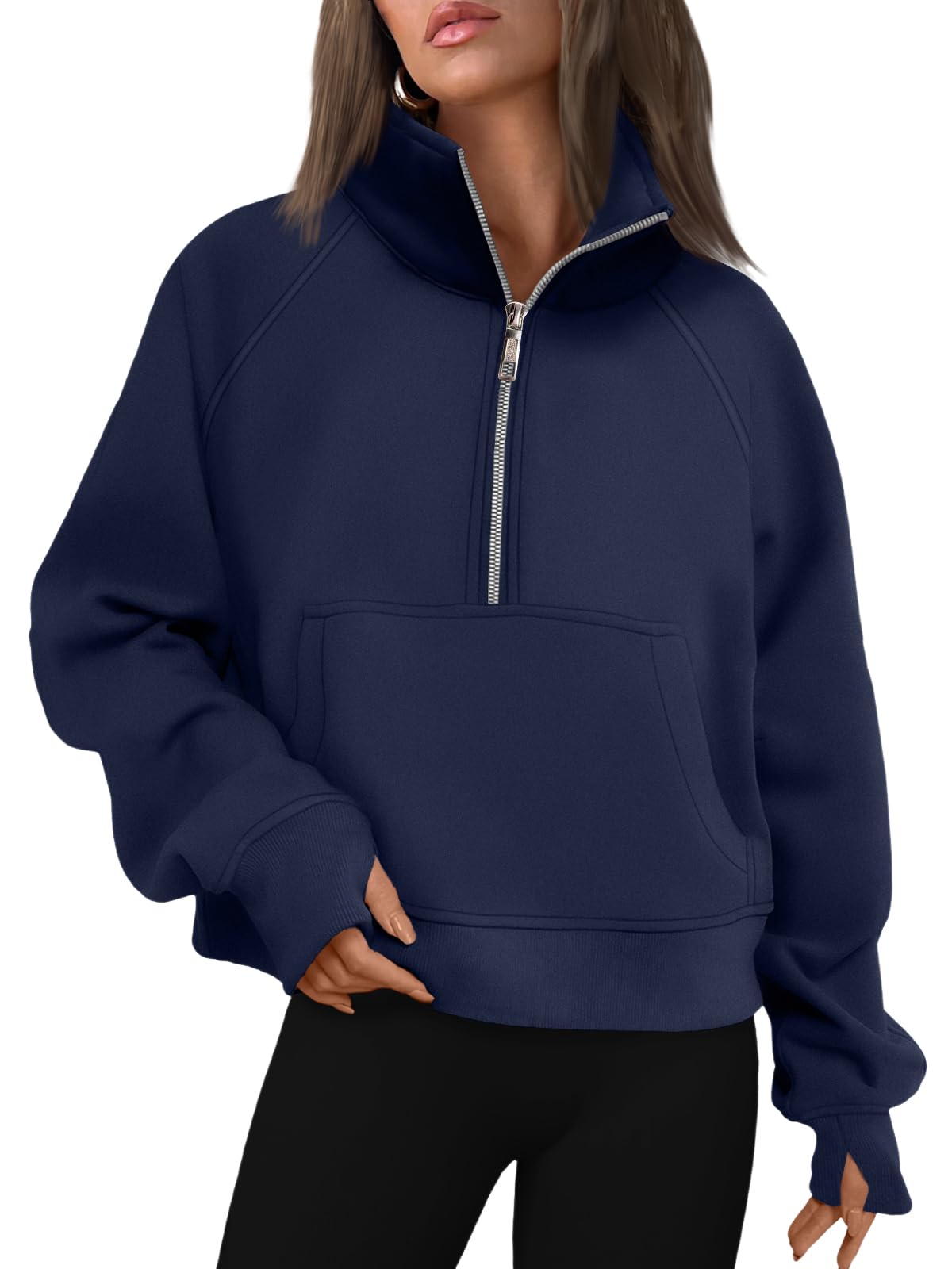 AUTOMET Womens Sweatshirts Half Zip Fleece Pullover Fall Outfits Jansha Store