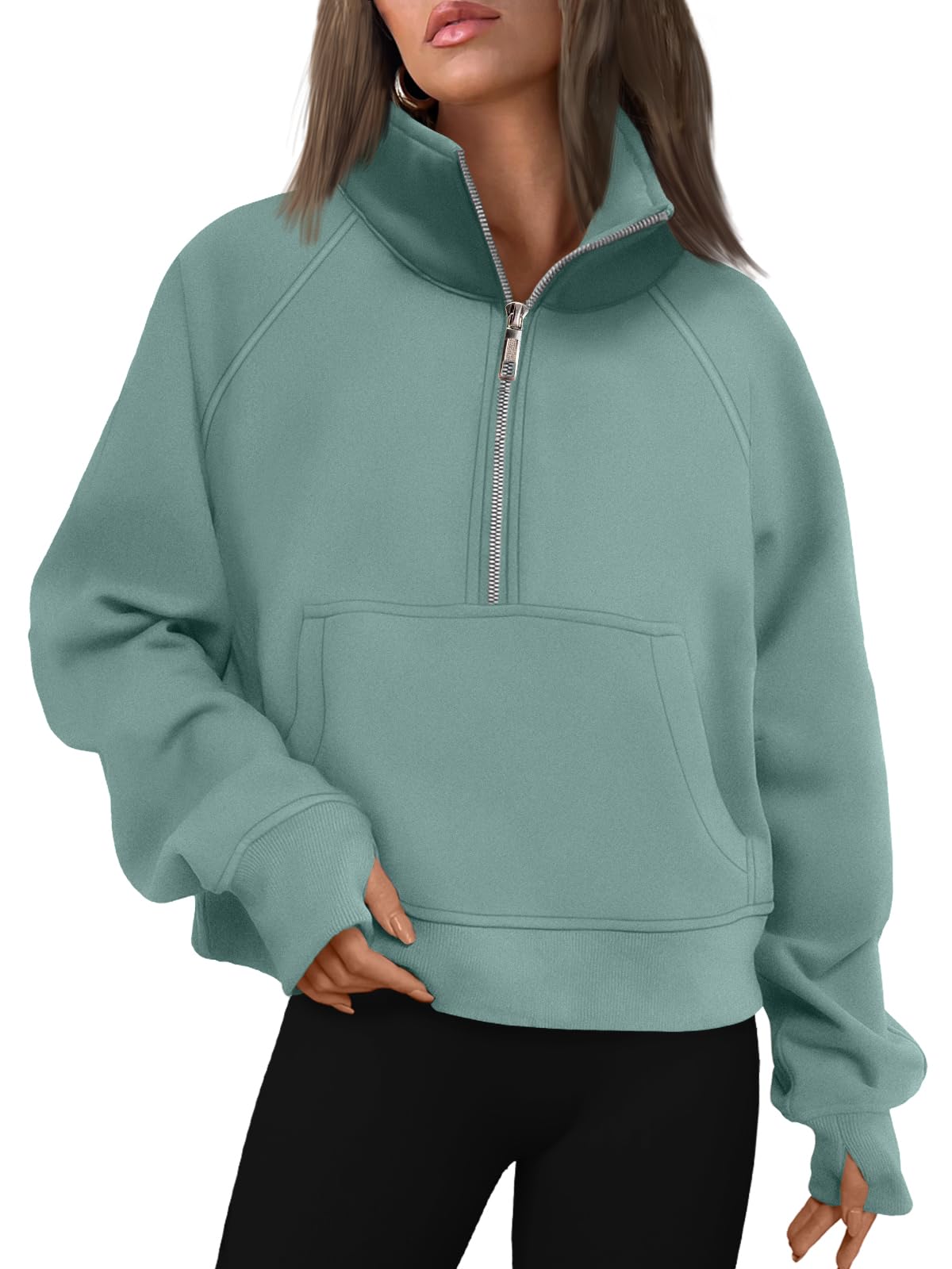 AUTOMET Womens Sweatshirts Half Zip Fleece Pullover Fall Outfits Jansha Store