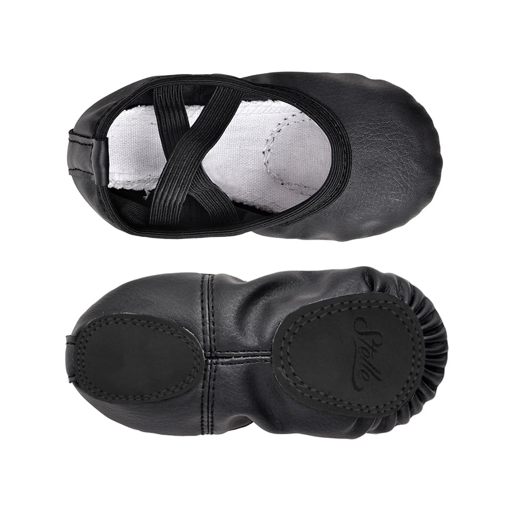 Stelle Ballet Shoes for Girls Toddler Soft Leather Split Sole Jansha Store