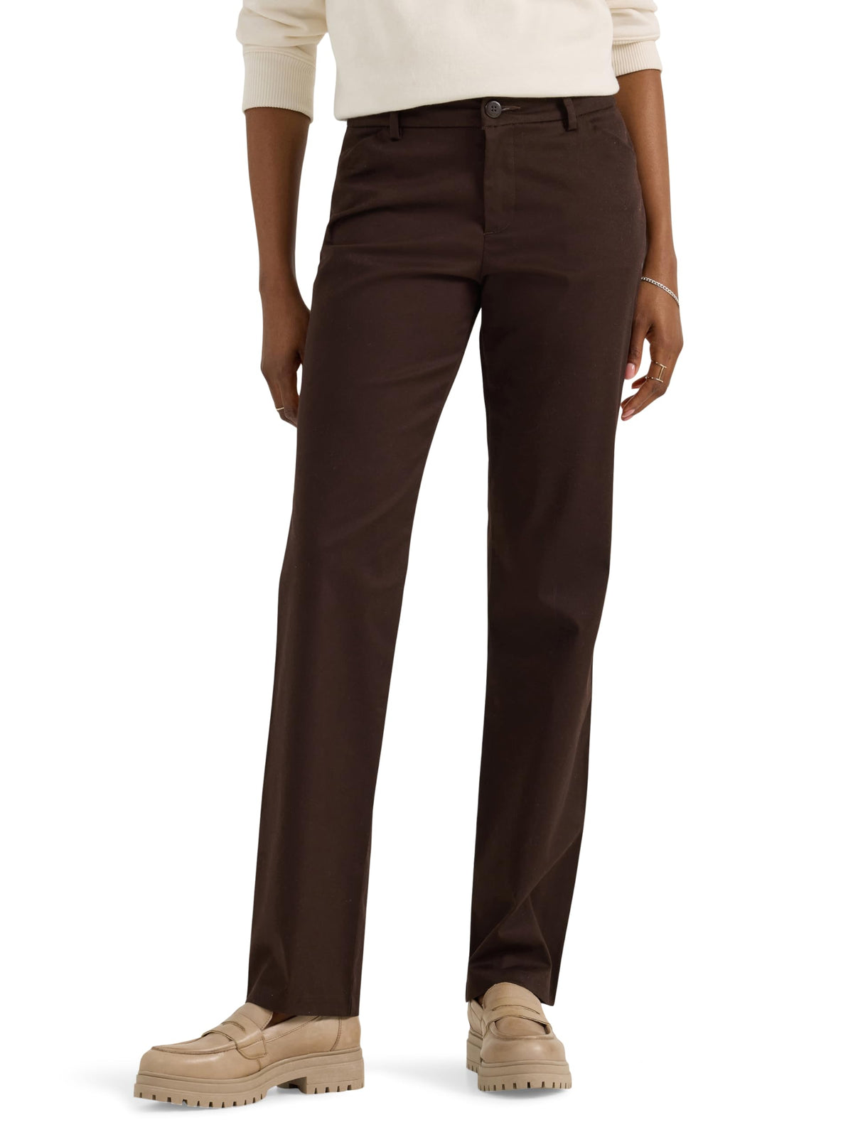 Lee Women's Wrinkle Free Relaxed Fit Straight Leg Pant Jansha Store