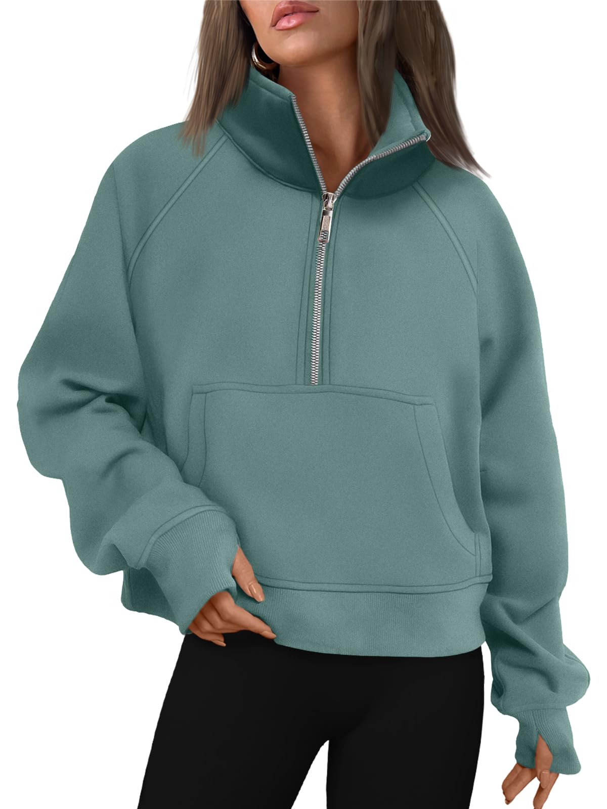 AUTOMET Womens Sweatshirts Half Zip Fleece Pullover Fall Outfits Jansha Store