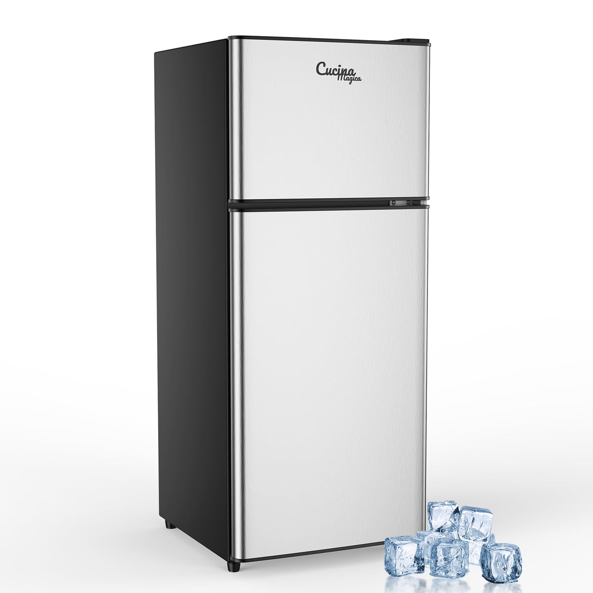 Cucina Magica Mini Fridge with Freezer, 3.8 Cu.Ft Small Fridge, Dorm Fridge Jansha Store