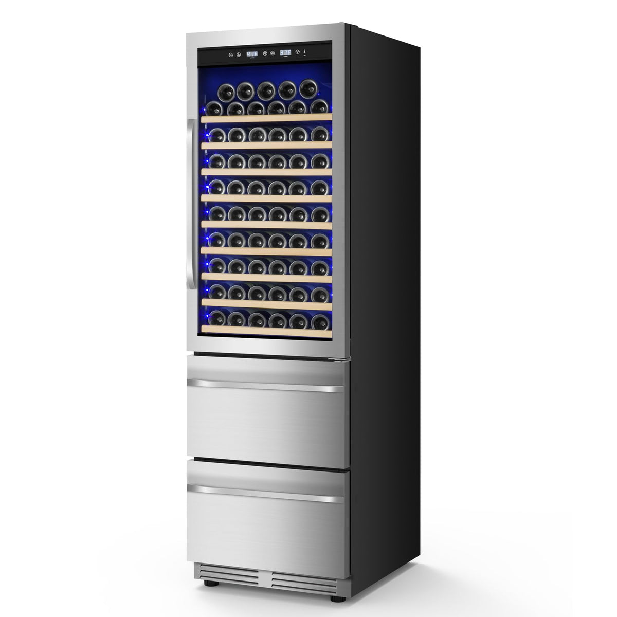 24 Inch Upgraded Dual Zone Wine and Beverage Refrigerator Cooler Jansha Store