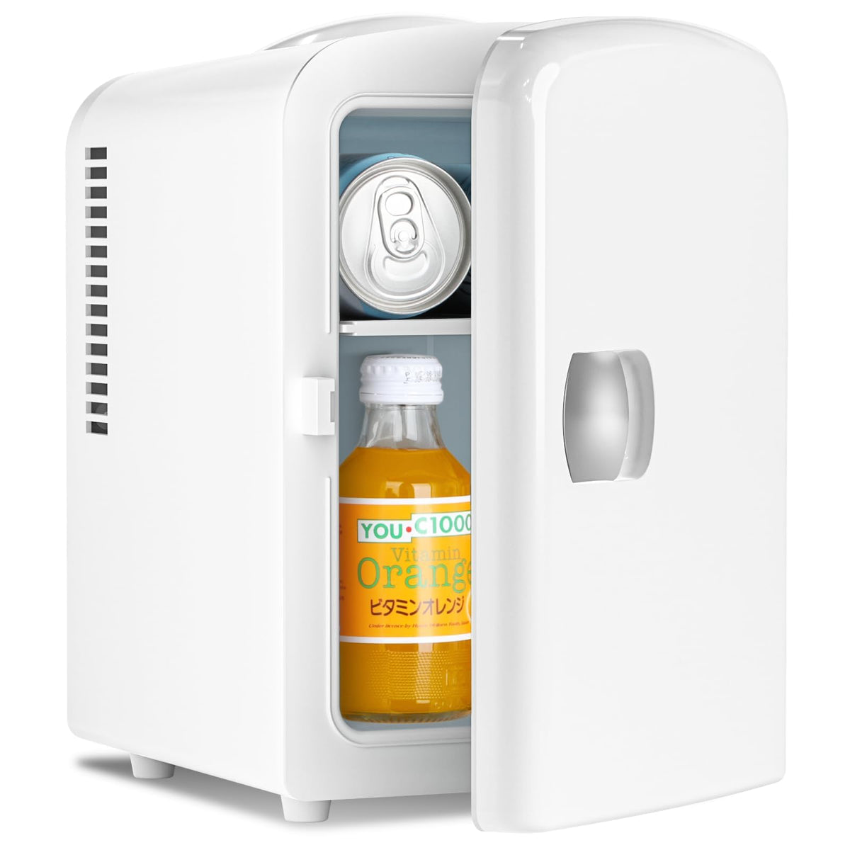 Antarctic Star Compact Refrigerator,Small Cooler for Cosmetics, Beverage and Food,Portable Mini Fridge,Skin Care 4L Capacity/6 Cans, for Bedroom, Car, Office & Dorm,White Jansha Store