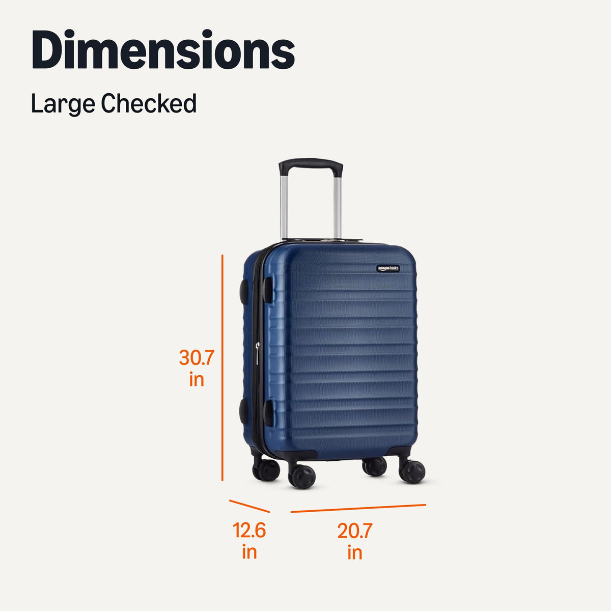 Amazon Basics 3-Piece Hardshell Suitcases Set (21", 26", 30"), Expandable For Up to 25% More Space, With Scratch-Resistant Finish, Four Multi-Directional Wheels, Rose Gold Jansha Store
