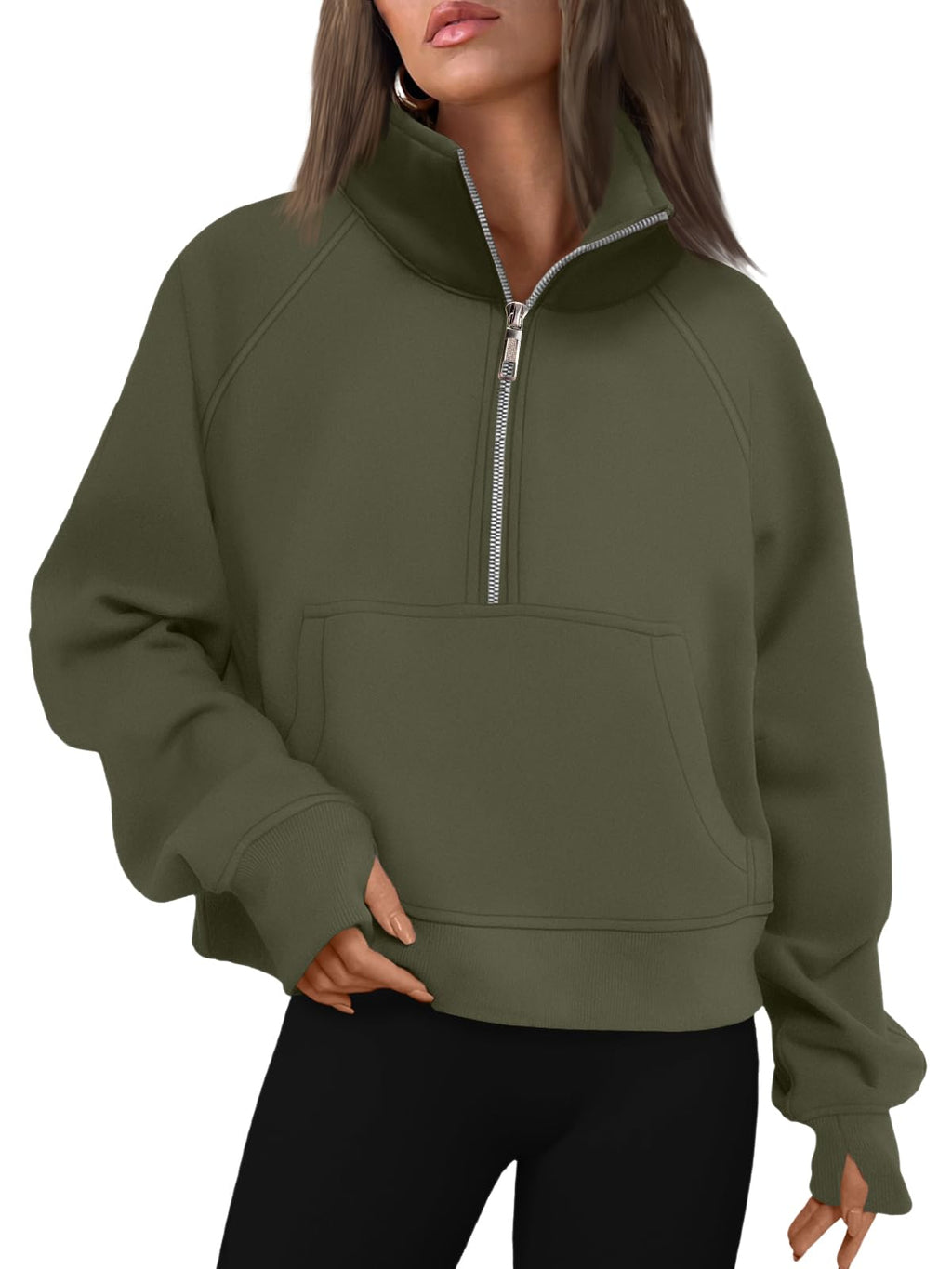 AUTOMET Womens Sweatshirts Half Zip Fleece Pullover Fall Outfits Jansha Store