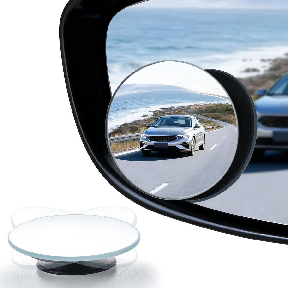 LivTee Blind Spot Mirror, 2" Round HD Glass Frameless Convex Rear View Mirrors Exterior Accessories with Wide Angle Adjustable Stick for Car SUV and Trucks, Pack of 2 Jansha Store