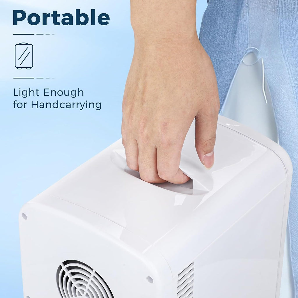 Antarctic Star Compact Refrigerator,Small Cooler for Cosmetics, Beverage and Food,Portable Mini Fridge,Skin Care 4L Capacity/6 Cans, for Bedroom, Car, Office & Dorm,White Jansha Store